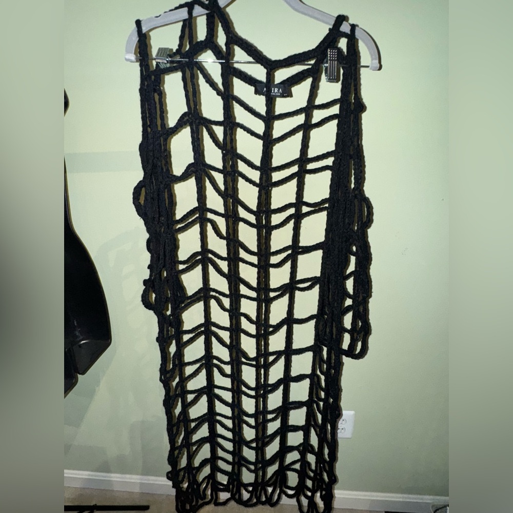 Akira Brand New Black Crochet Dress size M/L
